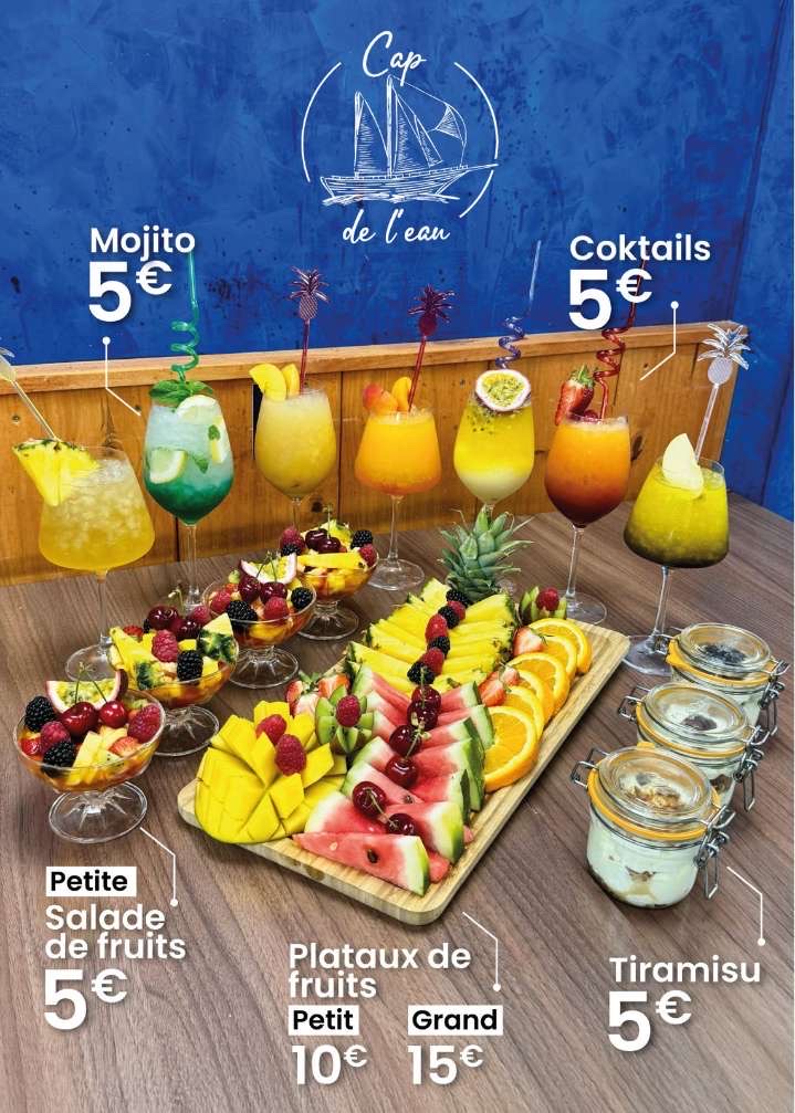 Cocktails et desserts — Cap de l'eau